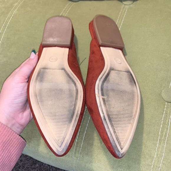 A new day burnt Orange faux suede flats, size 6.5. - Picture 3 of 5